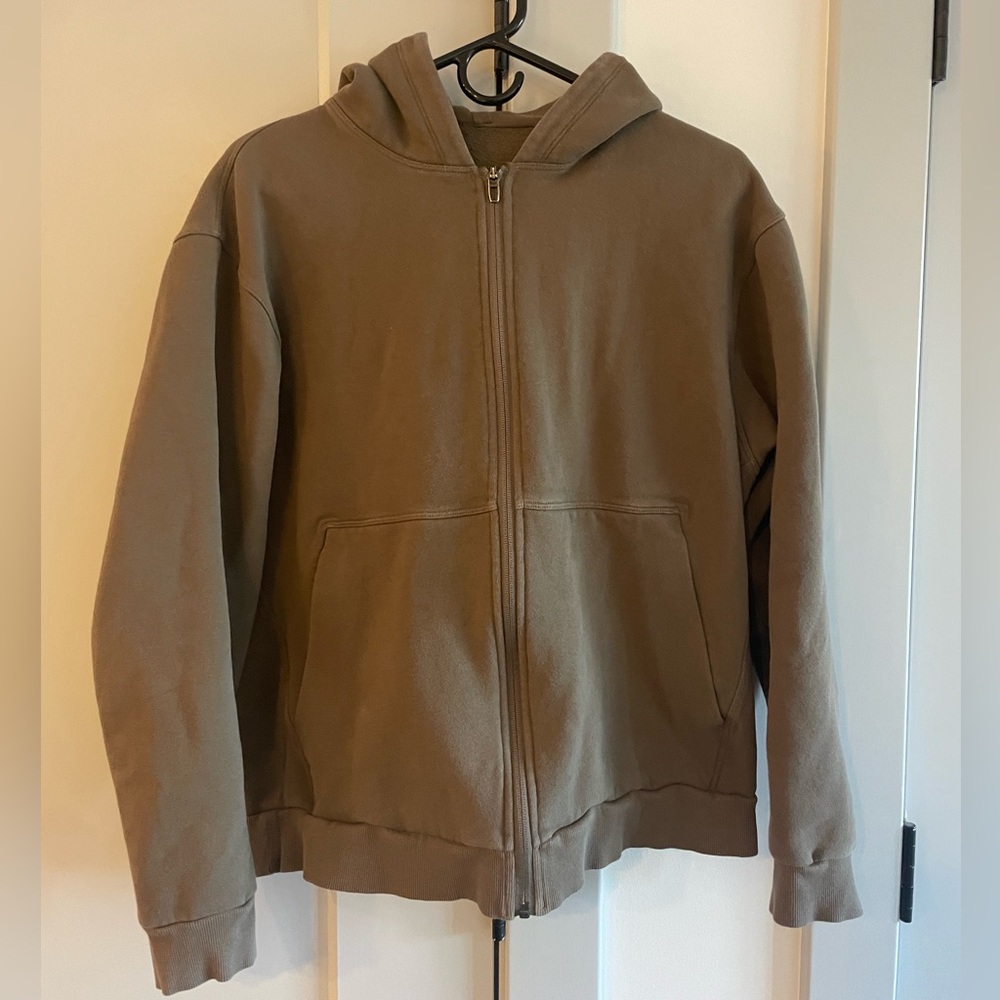 lululemon athletica Men's Full‑Zip Hoodie in Olive Brown